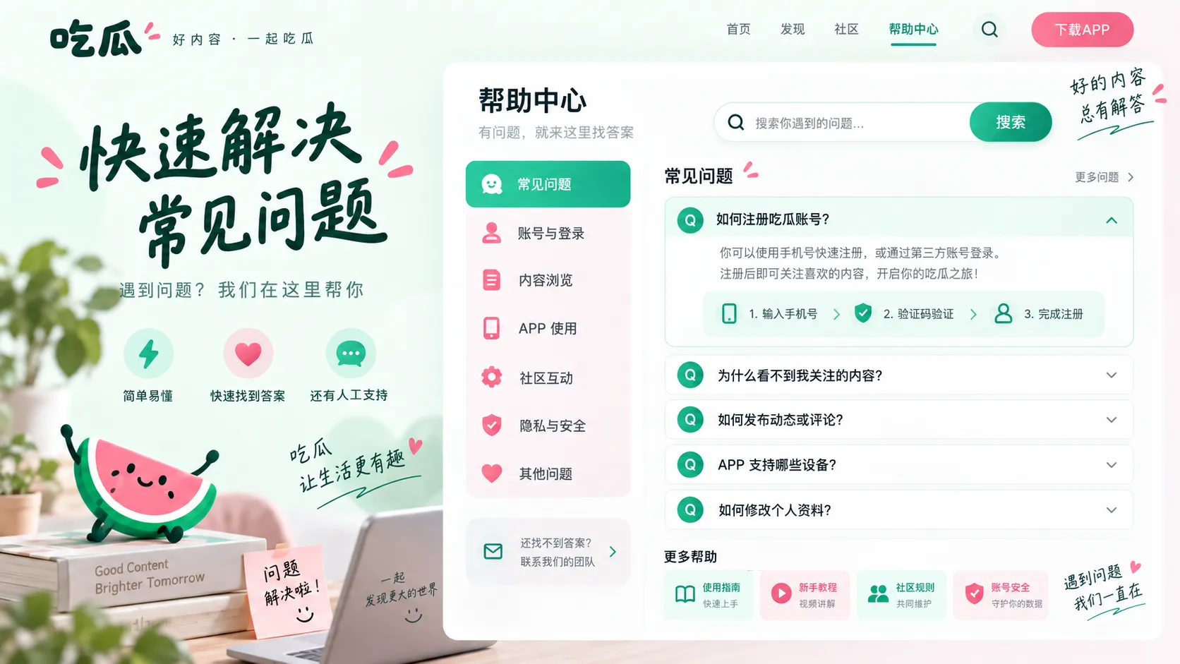 常见问题整理画面